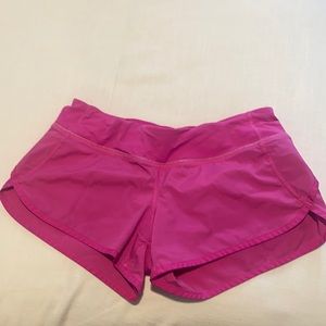 Hot Pink Lululemon lines running shorts
